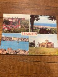 Trabzon liman Ayasofya müzesi ve umumi görünüş  tuna   color kartpostalı 15x10.5 ebatında