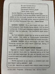 20 EKİM 2005 - TAKVİM YAPRAĞI - DOĞUM GÜNÜ HEDİYESİ - BÜYÜK SAATLİ MAARİF TAKVİMİ - ENVER TUNÇALP - BAKARA SURESİ - NUTUK OKUNDU - TÜRKİYE'DE 3.KEZ NÜFUS SAYIMI YAPILDI