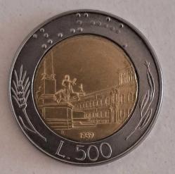 İtalya 500 Lire 1989 ÇA