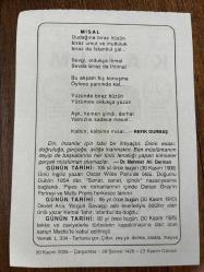 30 KASIM 2005 - TAKVİM YAPRAĞI - DOĞUM GÜNÜ HEDİYESİ - BÜYÜK SAATLİ MAARİF TAKVİMİ - GOETHE - REFİK DURBAŞ - DR. MEHMET ALİ DERMAN - İNGİLİZ YAZAR OSCAR WİLDE ÖLDÜ - TEKKE VE ZAVİYELERİN KAPATILMASINA İLGİLİ KARAR ÇIKTI - YAZAR KEMAL TAHİR'İN DOĞUMU