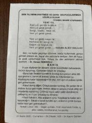 31 ARALIK 2005 - TAKVİM YAPRAĞI - DOĞUM GÜNÜ HEDİYESİ - BÜYÜK SAATLİ MAARİF TAKVİMİ - AHMET ÖZSOY - HASAN ALİEV HALİLOV - DR. OSMAN NEBİOĞLU