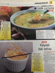 HÜRRİYET GAZETESİ HÜRRİYET KELEBEK 2 GAZETESİ DOĞUM GÜNÜ GAZETESİ - 28 Haziran 2016 - ebru Omurcalı‘dan iftar menüleri ve sahur önerileri-Girit böreği tarifi-Çilekli güllaç tarifi-ala pilavı-cevizli cacık-kubbeli tandır tarifi-biberli kayısı kompostosu tarifi-kayısılı bal tatlısı tarifi-Çeltik çorbası tarifi-dünyam mutfaklarında çorbalar-Süt revani tarifi-bül celi diplo tarifi-cevizli cacık tarifi