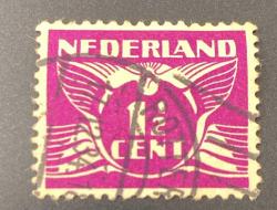Hollanda Pulu - Nederland Stamp - Postadan Geçmiş Pul Filateli - DAMGALI - UÇAN GÜVERCİN TEMALI PUL , 1 1/2 PARA - YABANCI PULLAR-NOSTALJİK DOĞUM GÜNÜ HEDİYESİ