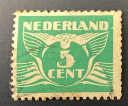 Hollanda Pulu - Nederland Stamp - Postadan Geçmiş Pul Filateli - DAMGALI - UÇAN GÜVERCİN TEMALI PUL , 5 PARA - YABANCI PULLAR-NOSTALJİK DOĞUM GÜNÜ HEDİYESİ