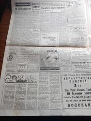 Cumhuriyet Gazetesi - 14 Kasım 1959 - Eisenhower'in Özel Heyeti Dün Ankara'ya Geldi - Boğazda Kurulması Muhtemel Germe Bant Projesine Müstenit Köprünün Maketinden İki Görünüş - Beyaz Saray'ın Basın Sekreteri J. Habertürk İle Başkanın Oğlu J. Eisenhower Dün Ankara Havaalanında Fotoğrafı - 1958 Dünya Güzeli Corine Rottschafter Fotoğraf - Namık Kemal'in Reşat Nuri Güntekin Tarafından Sahneye Koyulan Oyunu Akif Bey Fotoğraf - Amerika'da Sendikalar Yazan Joanine Roy Yazı Dizisi - Koruyucu Melekler Sevimli Balıkçı Çizgi Roman - Bay Oscar Karikatür - Alaca Çorap Yazan Nihal Karamağaralı Yazı Dizisi - Beşer Dakikalık 6 Derste Yazı Yazmayı Öğreten Makine - Plastik Ve Estetik Cerrahi Yazan Operatör Doktor Atilla Oymak - General Kasım'a Yeni Suikast Mi Yapıldı - Kral Oidipus'un Temsilleri Uzatılıyor - Bazı Tarih Parçaları Yazan Burhan Felek Köşe Yazısı - Boğaz Köprüsü Projesi - Futbol Federasyonu Reisi Faik Gökay'ın Basın Toplantısı Nihayet Avrupalı Sayıldık - DYO Boya - Milli Ligin 2. Devresi