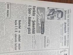 Cumhuriyet Gazetesi - 14 Kasım 1959 - Eisenhower'in Özel Heyeti Dün Ankara'ya Geldi - Boğazda Kurulması Muhtemel Germe Bant Projesine Müstenit Köprünün Maketinden İki Görünüş - Beyaz Saray'ın Basın Sekreteri J. Habertürk İle Başkanın Oğlu J. Eisenhower Dün Ankara Havaalanında Fotoğrafı - 1958 Dünya Güzeli Corine Rottschafter Fotoğraf - Namık Kemal'in Reşat Nuri Güntekin Tarafından Sahneye Koyulan Oyunu Akif Bey Fotoğraf - Amerika'da Sendikalar Yazan Joanine Roy Yazı Dizisi - Koruyucu Melekler Sevimli Balıkçı Çizgi Roman - Bay Oscar Karikatür - Alaca Çorap Yazan Nihal Karamağaralı Yazı Dizisi - Beşer Dakikalık 6 Derste Yazı Yazmayı Öğreten Makine - Plastik Ve Estetik Cerrahi Yazan Operatör Doktor Atilla Oymak - General Kasım'a Yeni Suikast Mi Yapıldı - Kral Oidipus'un Temsilleri Uzatılıyor - Bazı Tarih Parçaları Yazan Burhan Felek Köşe Yazısı - Boğaz Köprüsü Projesi - Futbol Federasyonu Reisi Faik Gökay'ın Basın Toplantısı Nihayet Avrupalı Sayıldık - DYO Boya - Milli Ligin 2. Devresi