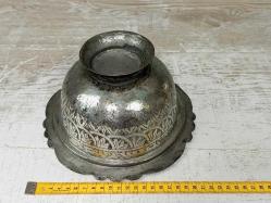 Antika Osmanlı Kalem İşçilikli Bakır Büyük Kase