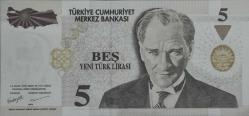 8. EMİSYON BEŞ YENİ TÜRK LİRASI ÇİL