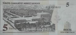 8. EMİSYON BEŞ YENİ TÜRK LİRASI ÇİL