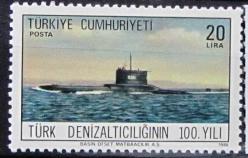 TÜRKİYE=1986  İ-3140  Türk Denizaltıcılığının 100. Yılı   (**)'