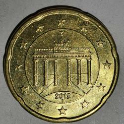 ALMANYA  2012 F   20 EUROCENT