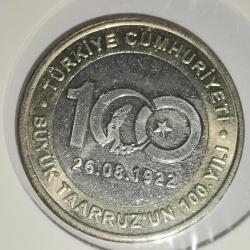 LOT.8 » TÜRKİYE 2022 1 LİRA BÜYÜK TAARRUZUN 10. YILI  KAPAMASINDA