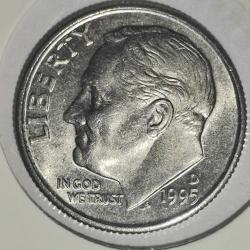 AMERİKA  1995 D   1 DİME  KAPAMASINDA