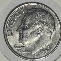 LOT.5 » AMERİKA  1995 D   1 DİME  KAPAMASINDA