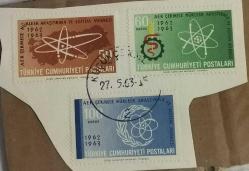 POSTADA KULLANILMIŞ 1963 TÜRK NÜKLEER ARAŞTIRMA MERKEZİ AÇILIŞI