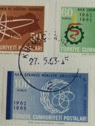 POSTADA KULLANILMIŞ 1963 TÜRK NÜKLEER ARAŞTIRMA MERKEZİ AÇILIŞI