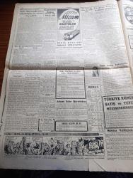 Cumhuriyet Gazetesi - 9 Haziran 1950 - Milli Müdafaa Masraflarından Tasarruf Yazan Abidin Daver Başmakale - Memurlar Hakkında İçişleri Bakanı Rükneddin Nasuhoğlu'nun Demeci - Halk Partisinin Meclis Grubunun Teklifi Akisler Uyandırdı - Dışişleri Bakanı Fuat Köprülü Dün Akşam Paris'ten Döndü Fotoğraf - Arslan Humbaracı Stalin Dünyasında Adeta Ezberlediğim Bir Kanun İkiyüzlülük - Windsor Dükü Hatıraları Yazı Dizisi - Bayer Diş İlaçları Gelmiştir- Posta Güvercini Yazan Kerime Nadir Yazı Dizisi - Başbakan Adnan Menderes Amerikan Yardım Heyeti Başkanı Orta Elçisi Russell Dorr İle Görüştü - Dolmabahçe Ve Beylerbeyi Sarayları İçin Bir Fikir - Üç Silahşörler Yazan Alexandre Dumas - Mısır Çarşısı Baklacıoğlu Bakkaliyesi - Emlak Bankası - İstanbul Ankara Radyosu Programı - Müzeyyen Senar Işıl Ve Aziz Basmacı Yenikapı M. Çakır Gazinosunda - Volvo Kamyon - Bulmaca - Warner Ruj
