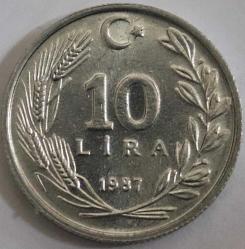 Türkiye Cumhuriyeti  1987 Yılı 10 Lira  No 1003