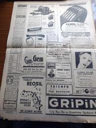 Cumhuriyet Gazetesi - 21 Kasım 1947 - Demokrasi Fransa'da İmtihan Geçiriyor Cumhuriyet Başmakale - Kurultayda Ağır Ve Acı Tenkidler - CHP Genel Sekreteri Hilmi Uran Kurultayın Dün Sabahki Toplantısında İzahat Verirken Fotoğrafı - Genel Sekreterin İzahatını Delegeler Beğenmediler - Dünkü Kurultayda Şükrü Saracoğlu Ve Faik Ahmet Barutçunun Müzakereleri Takip Ediyorlar - Leon Blum Fransız Kabinesini Kurmaya Memur Edildi - Genelkurmay Başkanı Orgeneral Salih Omurtak Dün Ankara'ya Döndü - Atatürk Hakkında 3 Eser Yazan Alman Profesörü Herbert Melzig - Prenses Elizabeth'in Evlenme Töreni Muhteşem Oldu - Prenses Elizabeth'in Hediyeleri Fotoğraf - Bir Büyük Türkçüye Yapılan Haksızlık Yazan İsmail Habib Sevük - Silahtarağa Elektrik Fabrikasının İki Senelik Ömrü Kaldı - Necip Fazıl Kısakürek Gene Mahkemede - Spor Ve Sergi Sarayı İnşaatı - Bugünkü Radyo Programı - İstanbul Belediyesi Şehir Tiyatroları Dram Kısmında Kral Lir Komedi Kısmında Şeytan Tohumu Oyunu - Liminent Sloan's Romatizma İlacı