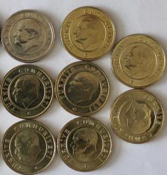 Türkiye Cumhuriyet  5 Kuruş 2005 ---2021 Arası Takım Çil  (Not: Sadece 2012 Çil altı ) 9057