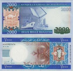 MORİTANYA 2000 OUGUIYA 2011 DEVE ve GEMİ TEMALI ÇİL KONDİSYON.