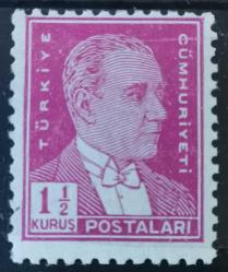 1941 1 1/2 k Atatürk Posta Pulu Mnh Lüks Tam Seri