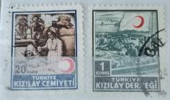 1953 TÜRKİYE KIZILAY DERNEĞİ ŞEFKAT PULLARI damgaLI