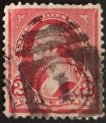 +++ AMERİKA WASHINGTON 1890 2C    B - DAMGALI