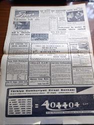 Cumhuriyet Gazetesi - 19 Nisan 1957 - Kastamonu Ormanlarını Kül Eden Yangınlardan İlk Resimler - Başvekil Adnan Menderes'in Atina'da Yapılan Karşılama Hakkında Demeci - Fatin Rüştü Zorlu İle Nuri Birgi Arasında Dikkat Çeken Görüşme -  Kıbrıs Türklerinin Lideri Fazıl Küçük'e Göre Tek Mesul İngiltere'dir - Kastamonu Ormanlarında 40 Yerde Birden Çıkan Yangının Hazin Bilançosu - Akis Dergisi Aleyhine Açılan 3  Davaya Dün Bakıldı - Halid Ziya Uşaklıgil Hakkında Rusça Bir Eser Yayınlandı Yazan Hasan Ali Ediz - 50 Yıl Evvelki Kuleliden Hatıralar Yazan Hasan Amca Yazı Dizisi - Kırkıncı Oda Yazan Peride Celal Yazı Dizisi - İngiliz Bütçesinin Hünerleri Yazan Burhan Felek Köşe Yazısı - Süveyşten İlk Türk Gemisi Dün Geçti - Türk Amerikan Hukukçuların Kongresi Bitti  - Radyo Bugünkü Program-  Krem Pertev - Genç Milli Takımımız İtalya İle Berabere Kaldı - Dünya Atış Şampiyonası İçin Said Salahaddin Cihanoğlu Londra'ya Davet Olundu - Beşiktaş Kulübü Meşaroş'un Mukavelesi Yenilemiyor