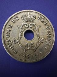 Belçika 10 Centim, 1905 Fransızca Yazıt - 'BELGIQUE'