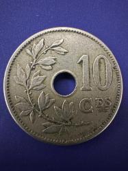 Belçika 10 Centim, 1905 Fransızca Yazıt - 'BELGIQUE'