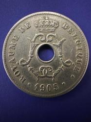 Belçika 10 Centim, 1905 Fransızca Yazıt - 'BELGIQUE'