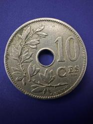 Belçika 10 Centim, 1905 Fransızca Yazıt - 'BELGIQUE'