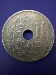Belçika 10 Centim, 1906 Fransızca Yazıt - 'BELGIQUE'