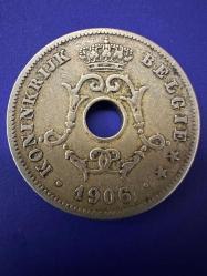 Belçika 10 Centim, 1906 Hollandaca Efsanesi - 'BELGIË'