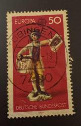 Almanya Pulu - Germany Stamp - Postadan Geçmiş Pul Filateli - 1977 DAMGALI - Bakır Baskı Baskıları Satan Çocuk -  Ludwigsburg Porselen Figürleri (1765) Temalı Pul , 50 PARA - YABANCI PULLAR, NOSTALJİK DOĞUM GÜNÜ HEDİYESİ