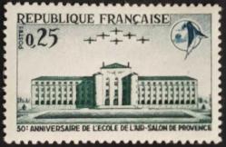 +++ FRANSA HAVACILIK AKADEMİSİ BİNASI 30.YIL      1965     - DAMGASIZ