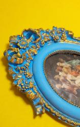 Dekoratif oval tablo İllüstrasyon