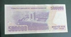 7 Emisyon K 69 Seri 500 Bin Lira Çil altı