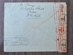 Çok Nadir - II. Dünya Savaşı Dönemi Nazi Sansürlü Türkiye Çıkışlı 2’li Zarf Seti (1940–1942)