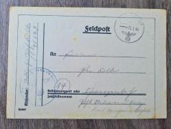 1944 Luftwaffe Feldpost Lotu (2 Adet) – FPn 17142 & FPn 30394C – Pul ve Damgalı, El Yazmalı Orijinal Sahra Mektupları