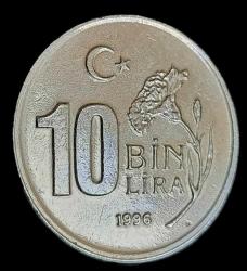 1996 10 Bin Lira Çil Darphane setten çıkma