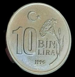 1996 10 Bin Lira Çil Darphane setten çıkma