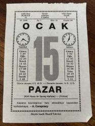 15 OCAK 2006 - TAKVİM YAPRAĞI - DOĞUM GÜNÜ HEDİYESİ - BÜYÜK SAATLİ MAARİF TAKVİMİ - A.CONSPİRACY - FUAT BAYRAMOĞLU - HAVA KİRLİLİĞİ İLE SAVAŞ HAFTASI - AKŞEMSETTİN'İN VEFATI - İSTANBUL LİSESİ'NİN AÇILIŞI