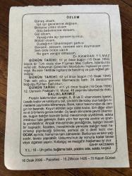 16 OCAK 2006 - TAKVİM YAPRAĞI - DOĞUM GÜNÜ HEDİYESİ - BÜYÜK SAATLİ MAARİF TAKVİMİ - LA EDRİ - DR. KAMRAN YILMAZ - F. LYMAN MAC CALLUM'UN VEFATI - 12.OSMANLI PADİŞAHI III.MURAT'IN VEFATI - SAHİP AKOSMAN - TRAK ADLI YOLCU GEMİSİ MARMARA'DA BATTI