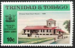 +++ TRINIDAD & TOBAGO PRINCES TOWN 100.YIL , MAHKEME BİNASI       1980    - DAMGASIZ
