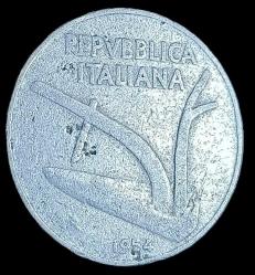 İtalya 1954 10 Lire