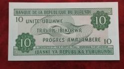 2003 YILI BURUNDİ 10 FRANK   HİÇ KULLANILMAMIŞTIR.