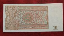 1990 YILI MYANMAR 1 KYAT   HİÇ KULLANILMAMIŞTIR.