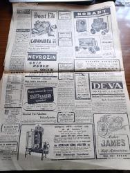 Cumhuriyet Gazetesi - 18 Nisan 1947 - Çekilmek Çekilmemek Yazan Nadir Nadi Başmakale - Yardım Projesi Ayanda Salıya Rey Konuyor - Hasan Ali Yücel Kenan Öner Davası Başladı - Milli Kalkınma Partisi Gene Faaliyete Geçti - Ankara Valisi İzzeddin Çağpar Aleyhine Açılan Dava - Türk Milliyetçiliğinin Karakter Ve İstikameti Ne Olmalıdır - Unkapanı Davası Sanıkları Mahkeme Huzurunda Fotoğrafı - Gençliğin Darülacezeye Yardımı - İzmir At Yarışlarının Dördüncü Hafta Programı - Bekri Mustafa Fıkraları Yarın Çıkıyor - Şehir Dram Tiyatrosunda Köyde Bir Ay Piyesi - Adak Yazan Kemal Ragıp Yazı Dizisi - Büyük İtiraf Filmi Eser Haluk Tanju Reji Refik Kemal - Güreşçilerimiz Prag'da Hava Meydanında - Hobart Elektrik Kaynak Makineleri - Çapamarka - Bugünkü Radyo Programı - Borsa - Meşhur James Hafif Motosikletleri